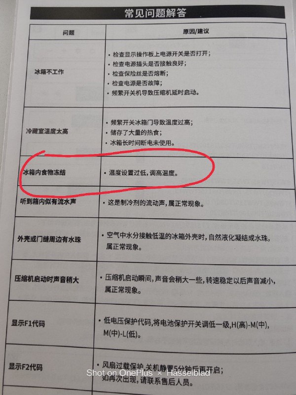看了下冰箱说明书的常见故障解答 请永远不要高估用户的智商.jpg