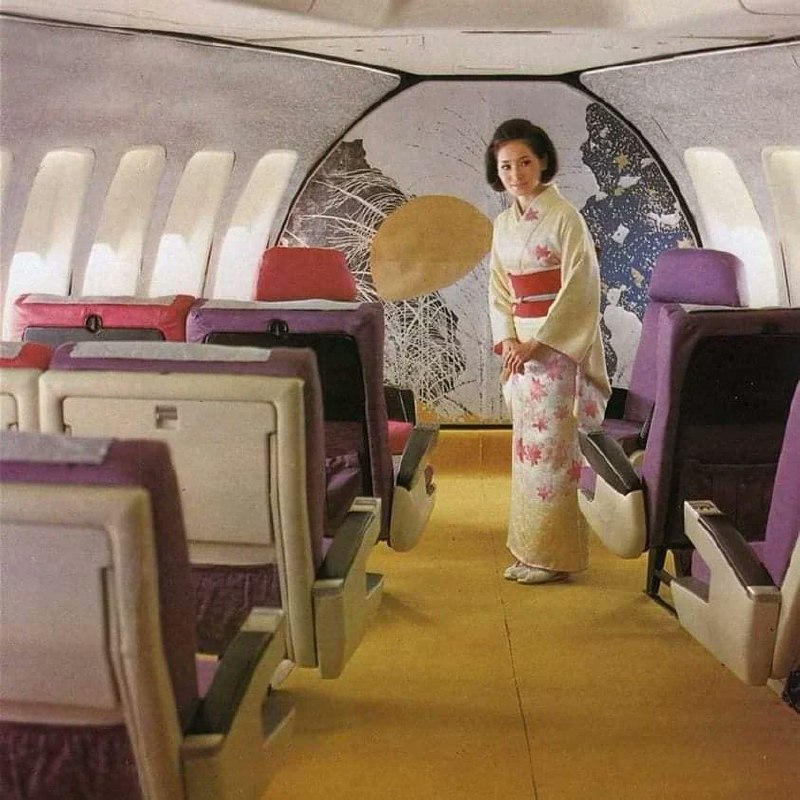 Wolf of X:22. Traveling first class in a 747 with Japan Airlines, 1970. 