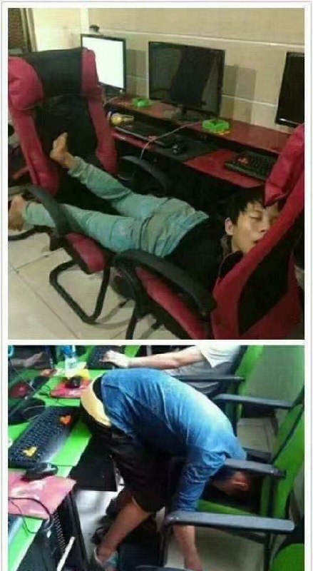 網吧睡姿盤點網吧睡姿盤點