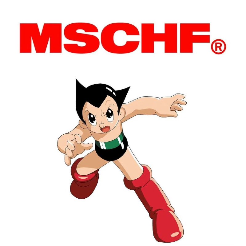 搞怪品牌Mschf推出的 #阿童木 大红靴，上脚照确实挺二次元的🤔from 平壤卫视搞怪品牌Mschf推出的 #阿童木 大红靴，上脚照确实挺二次元的🤔from 平壤卫视