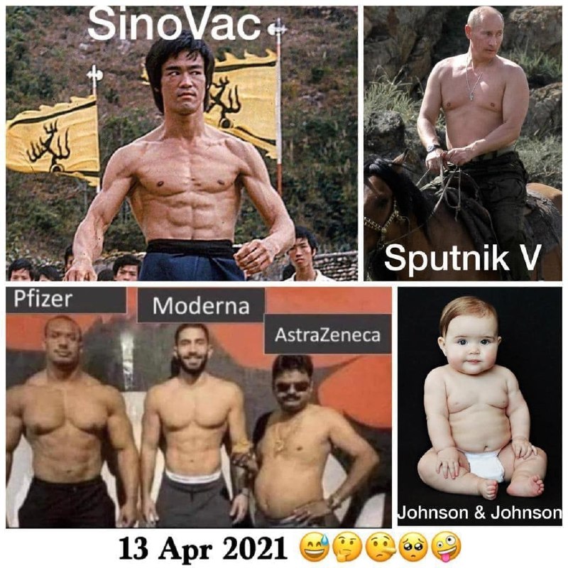 这个图好形象，强生和牛津AZ的苗尤其传神