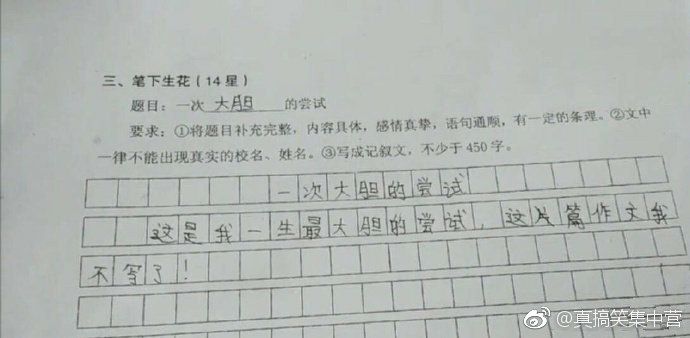 一個大膽的男孩