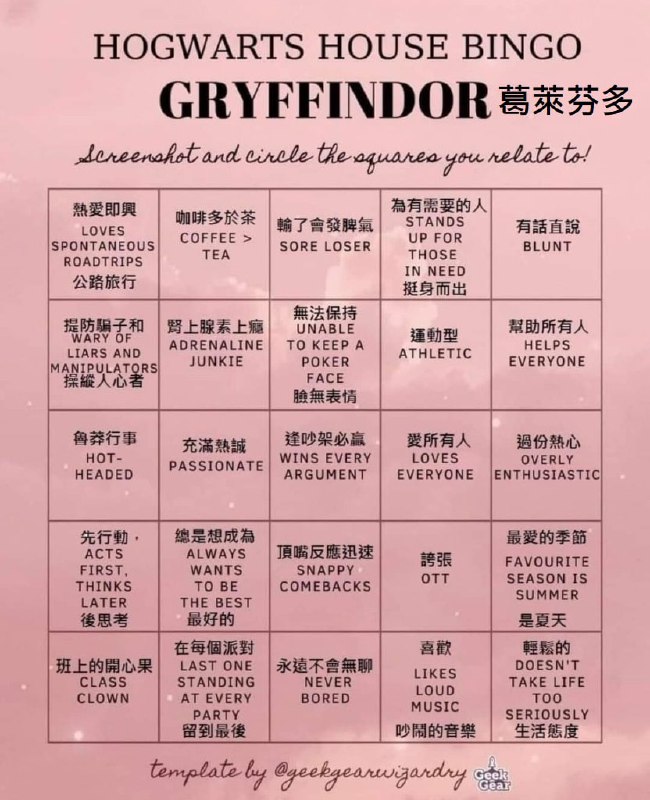 霍格華茲學院BINGO#歡樂梗圖區 #自我測試from UMD(兔鼠)的謎島觀察日記(NSFW)霍格華茲學院BINGO#歡樂梗圖區 #自我測試from UMD(兔鼠)的謎島觀察日記(NSFW)