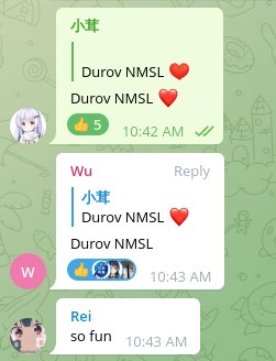 Durov准备推出TG靓号，支持者们纷纷在讨论群内祝福生意兴隆via ☁𝓙𝓪𝓶𝓮𝓼 𝓢𝓴𝔂☁