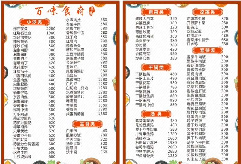 广告公司的哥们接到一个做菜单的活.....这什么富豪饭馆