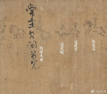 敦煌出土的千年前的文献《凶吉书仪》，背面被当时的小朋友拿来当草稿纸画画，旁边还标注“这是啥啥啥”原来#一千年前小朋友写的字#和现在好像差不多哈哈哈哈哈哈哈敦煌出土的千年前的文献《凶吉书仪》，背面被当时的小朋友拿来当草稿纸画画，旁边还标注“这是啥啥啥”原来#一千年前小朋友写的字#和现在好像差不多哈哈哈哈哈哈哈