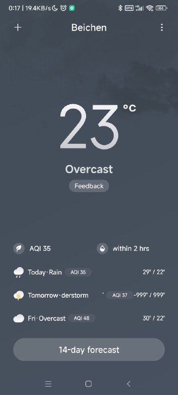 MIUI 13 bug，月球气候都来了from ️每日节奏️👑 via asdqp233MIUI 13 bug，月球气候都来了from ️每日节奏️👑 via asdqp233